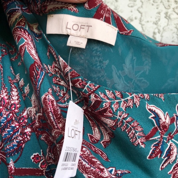 🦄 Loft Floral One Shoulder Top - Picture 9 of 9